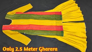 नए लोग शुरू से सीखें GhararaSharara Cutting And Stitching Readymade Style GhararaSharara Easy DIY [upl. by Shantee650]