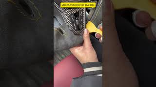 Steering wheel cover plug side automobile steeringwheelcover sewing steering diy shorts diy [upl. by Kipper]