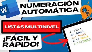 💥 Numeración de Títulos y Subtítulos AUTOMÁTICOS en Word [upl. by Odnomra]