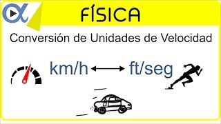 CONVERSIÓN DE UNIDADES DE VELOCIDAD kmh a ftseg y ftseg a kmh  Física  Vitual [upl. by Arua214]