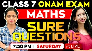 Class 7 Maths Onam Exam  Maths Mini Marathon Question Series  Exam Winner Class 7 [upl. by Eikcin]