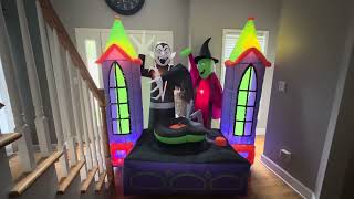 Gemmy Halloween Airblown Inflatable Prototype 2023 Monster Mash DJ Scene [upl. by Toft]