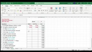 Costing a Recipe Part One [upl. by Zadoc]