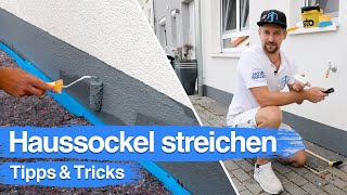 Haussockel streichen  Tipps und Tricks vom Wandprofi [upl. by Animsaj842]