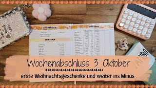 Wochenabschluss 3 Oktober🎃 erste Weihnachtsgeschenke und weiter ins Minus🎃 Geld Sparen [upl. by Schiffman]