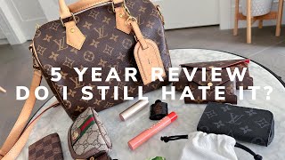 LOUIS VUITTON SPEEDY B 25  DO I STILL HATE IT 5 YEARS LATER [upl. by Richter239]