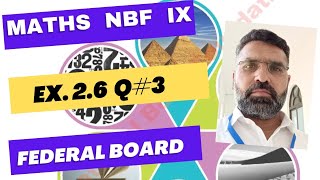 Maths Class ix NBF Ex 26 Q 3  NBF Maths ix Ex 26 Q 3  Q 3 Ex 26 Maths NBF IX [upl. by Mcclary]