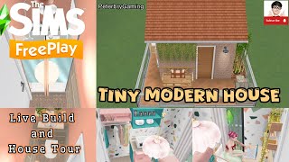 Tiny Modern House  The Sims FreePlay  Tutorial  House Tour  PeterbryGaming [upl. by Azial]