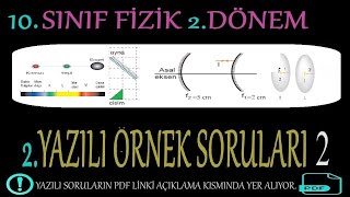 10Sınıf Fizik 2Dönem 2Yazılı Soruları Ve Çözümleri 2 [upl. by Dnamron]