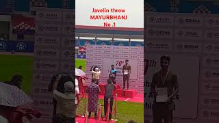 Javelin throw U23 prize ceremony 70th state senior athletic meet 2024Two New meet record holder [upl. by Lrae]