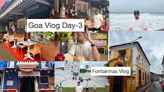 Goa Vlog Day 3  Fontainhas Panjim  Sinquerium Beach  Aguada Fort 😍 trending goa goavlog vlog [upl. by Gibson45]