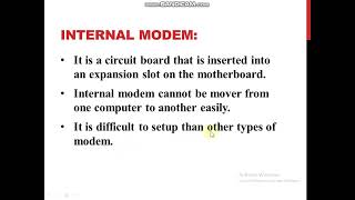 Types Of Modem  ch3  Data Communication  External Modem  Internal Modem Wireless Modem  Irfan [upl. by Cookie]