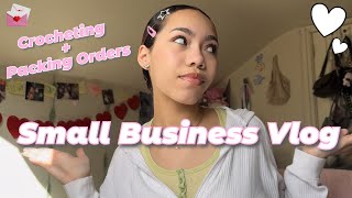 Small Business Vlog💌 Crochet Orders  Asmr Packaging [upl. by Gisele]