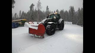 A day of snow plowing in valtra T234 [upl. by Tse]