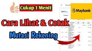 Cara Cek Mutasi Rekening Maybank Terbaru [upl. by Yezdnil218]