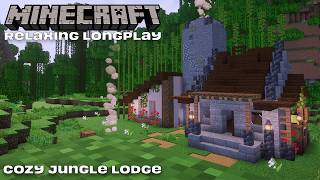 Cozy Jungle Lodge  Minecraft Relaxing Longplay No Commentary 1201 [upl. by Taryn]