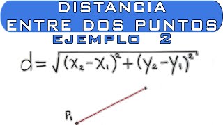 Distancia entre dos puntos ejemplo 2 [upl. by Shuman]