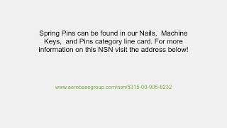 NSN 5315009058232 Spring Pin [upl. by Nysa]