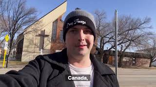 David Egan Door Knocking on Church Street in Edmonton Griesbach Talking Urban Crime [upl. by Annalla]