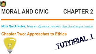 Moral and Civics Chapter 2  Part 1 [upl. by Araem]