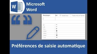 Guillemets anglais et préférences de frappe dans Word [upl. by Sigvard]