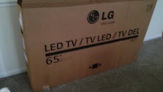 Unboxing LG 65 Inch TV  Taken apart  Broken Screen  LG 65LY340C [upl. by Onahpets223]