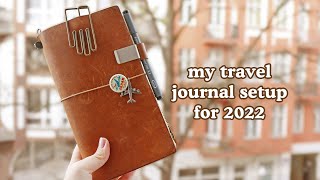 Travel Journal Setup 2022  Journal with Me 📔 Traveler’s Notebook  Abbey Sy [upl. by Etra]