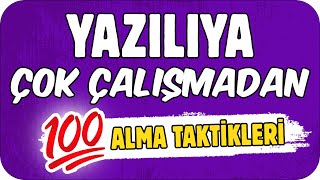 YAZILIYA ÇOK ÇALIŞMADAN 100 ALMA TAKTİKLERİ 💯 YazılıKoçu [upl. by Atirak]