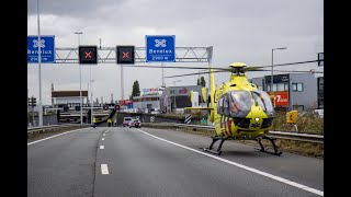 A4 dicht na ernstig ongeval met motorrijder  Vlaardingen  Schiedam [upl. by Nytsud119]