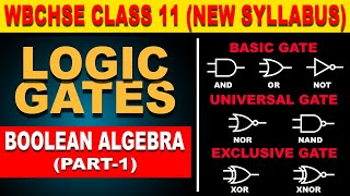 Computer Application Class 11  Logic Gates  Boolean Algebra  AND OR NOT NAND NOR XOR XNOR [upl. by Fina]