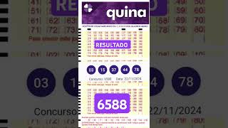 RESULTADO DA QUINA  6588 [upl. by Chui]