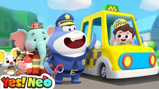 Taxi Rescue Team  Occupation Song  Cars Rescues  Nursery Rhyme amp Kids Songs  Yes Neo [upl. by Alracal160]