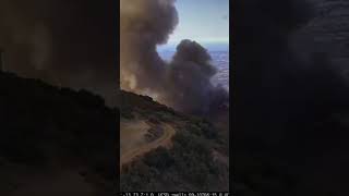 Airport webcam records itself getting destroyed by wildfire weather fire wildfire shorts [upl. by Peyter]