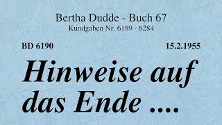 BD 6190  HINWEISE AUF DAS ENDE [upl. by Sand]