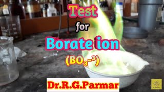 Test for borate ion  Inorganic Qualitative Analysis [upl. by Aicrag]