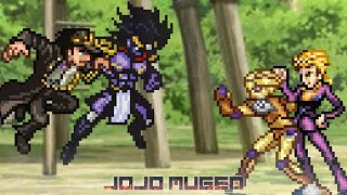 Jotaro Kakyoin Polnareff Avdol vs Giorno Bruno Mista Narancia  Epic Turn Team MUGEN [upl. by Anipsed]