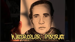 Watercolor Portrait  Vlog 2  sahildrawss9427 [upl. by Maurili]