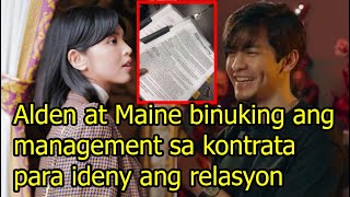 Alden Richards at Maine Mendoza binuking ang management sa kontrata para ideny ang relasyon [upl. by Nuajed]