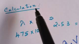 Determination of Plancks constant  Calculation Part of the Experiment [upl. by Simmonds]