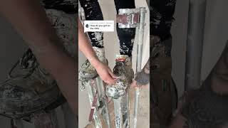 how i get on my stilts  taping drywall jump viral [upl. by Veal]