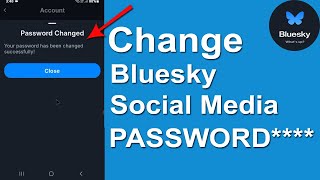 How To Change Bluesky Social Media App Password [upl. by Einomrah]