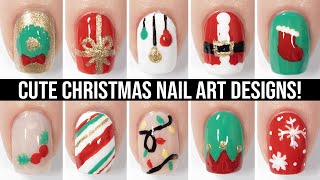 Christmas Nail Art 2023 🎄 Cute amp Easy Christmas Nail Design Compilation [upl. by Ahseenyt]