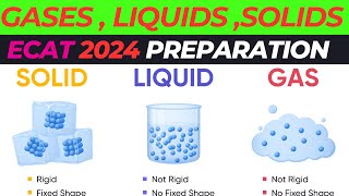 State Of Matter  Gases  Liquids  Solids ECAT 2024 PREPARATION \\ ECAT 2024 [upl. by Htnamas]