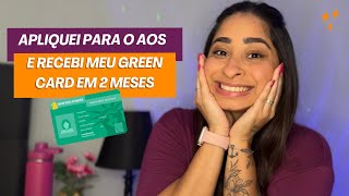 APLICANDO PARA O AOS AJUSTE DE STATUS  RECEBI MEU GREEN CARD EM 2 MESES [upl. by Kuebbing109]