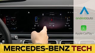 Media Screen in the MercedesBenz GLS  Apple CarPlay Android Auto Navigation and More [upl. by Enecnarf309]