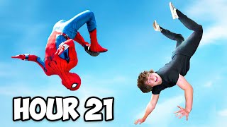 I Trained With SpiderMan For 24 Hours [upl. by Gaves]