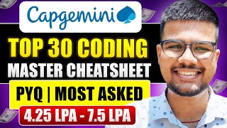 Capgemini Most Asked Coding Cheatsheet 2025 Batch [upl. by Vernier]