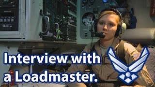 Interview with a female Aircraft Loadmaster 1A2X1 in the Air Force [upl. by Holub457]