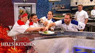 Chefs Fight Over Ingredients amp Black Jackets  Hells Kitchen [upl. by Leahplar]