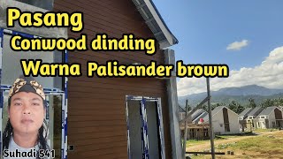 Pasang Conwood dinding warna palisander brown [upl. by Plerre]